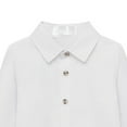 thumbnail image 5 of Bnwani Long Sleeve Toddler Shirts Plain Cotton White Lapel Casual Fashion Tops 7-8 Years, 5 of 6