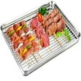 thumbnail image 6 of 2 Pack Stainless Steel Cooling Rack for Baking , Trianu Heavy Duty Wire Rack Baking Rack, 9.8" x 7.4" Cooling Racks for Cooking, Fits Quarter Sheet Pan Small Toaster Oven, Dishwasher Safe, 6 of 6