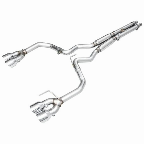 AWE 2024 Ford Mustang Dark Horse S650 RWD Track Edition Catback Exhaust w/ Quad Chrome Silver Tips