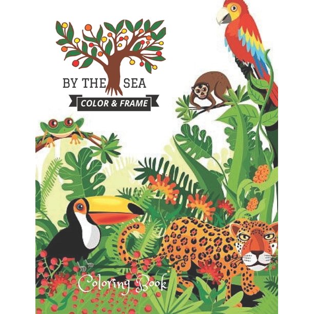 Color Frame Coloring Book In The Forest Paperback Walmart Com Walmart Com