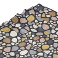 thumbnail image 4 of Shower Curtain, Doodle Sea Pebbles Waterproof Fabric Plastic Shower Curtain, Drying Fast Bathroom Curtain with 9 Buttonholes, Ruffle Shower Curtain 60x72in, 4 of 8