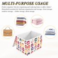 thumbnail image 6 of Yayeee Collapsible Cube Storage Bin with Lid Fabric Closet Decorative Basket with Handles, Colorful Jam, 6 of 7