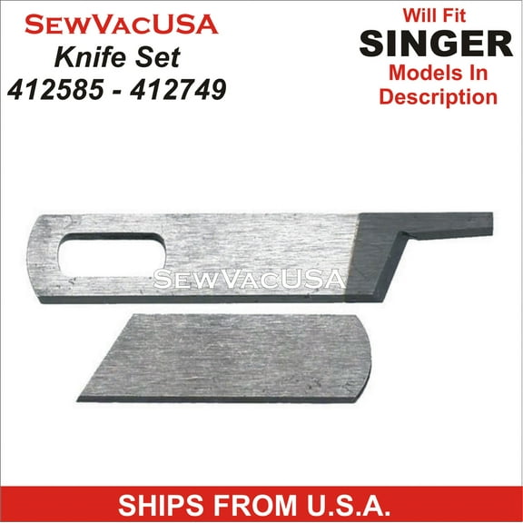 New Singer Compatible Serger Knife Set 412585 & 412749 See Description