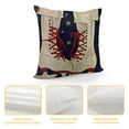thumbnail image 4 of YINGXI Merry Christmas Ice Skates Decorative Throw Pillow Cover Wood Forest Green Xmas Tree Background Pillow 22x22in, 4 of 5