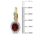 thumbnail image 2 of Everly Women's Garnet and Topaz 14k Yellow Gold Earrings, 2 of 5