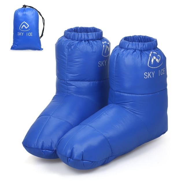 Calcetines calientes Invierno cálido pato abajo zapatillas botas casa zapatos para acampar al aire l SKY ICE Calcetines calientes
