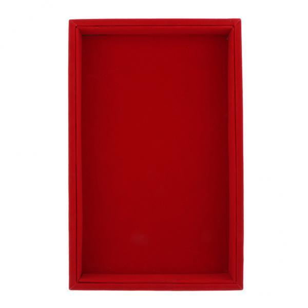 2xElegant Organizador de Colr con Bandeja de Exhibición de Joyería Apible de Rojo Sunnimix Bandeja de terciopelo para joyas