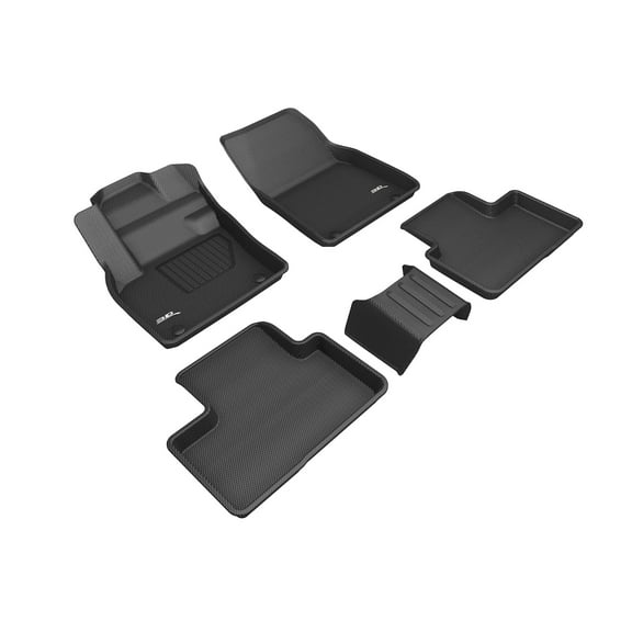 3D MAXpider Custom Fit Kagu Floor Mat (Black) Compatible with Volvo Xc40 2019-2025 - Full Set