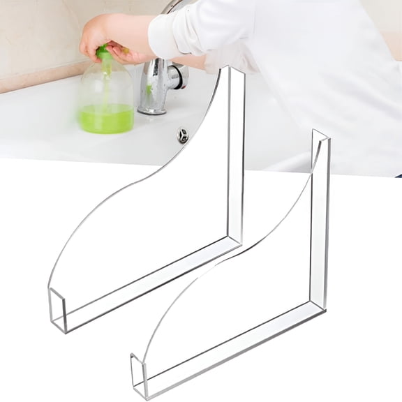 HIBIBUD Shower Guards 1 Pair Wide Applications Curved Design Stable Bathroom Water Splash Shield Guards