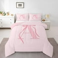 thumbnail image 2 of Erosebridal Bowknot Comforter Sets Twin Size for Teens, Initial A Letter Comforters & Duvets, Monogrammed Decor, Ultra Soft, 2 of 8
