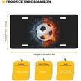 thumbnail image 5 of 3D Funny Fire Football Decorative Car Front License Plate,Vanity Tag,Metal Car Plate, Novelty License Plate for Men/Women/Boy/Girls Car 6 X 12 Inch (4 Holes), 5 of 13