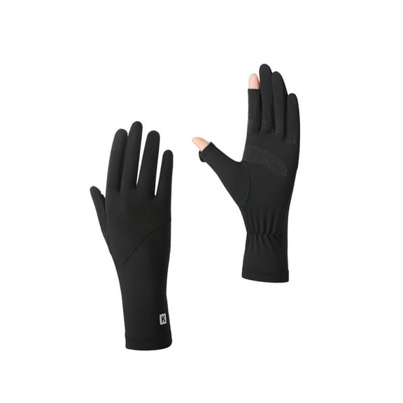 Women's UPF 50 Sunscreen Driving Gloves | Ice Silk Fabric with Finger Touchscreen Panels | Non-Slip Grip for Cycling, Outdoor Activities & Summer Wear