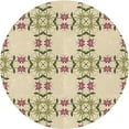 thumbnail image 1 of Ahgly Company Tapis Rond Lavable en Machine Intérieur Transitionnel Blond Doré Or, 5 Pieds Rond, 1 of 7