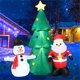 thumbnail image 4 of Decoración Navideña Inflable Costway Papá Noel 185 cm con Muñeco de Nieve y Luces LED, 4 of 10