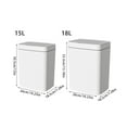 thumbnail image 3 of Automatic Motion Sensors Trash Can 15/18L, Touchless Garbage Can Waste Bin with Knee Induction for Home and Office, 3 of 9