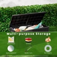 thumbnail image 6 of CIRUI 200 Gallon Double Wall Resin Deck Box, Lockable Waterproof Outdoor Storage Box,  Capacity and Doubles as Seating for Patio Furniture,Garden Tools, Pool Accessories ,Black, 6 of 11