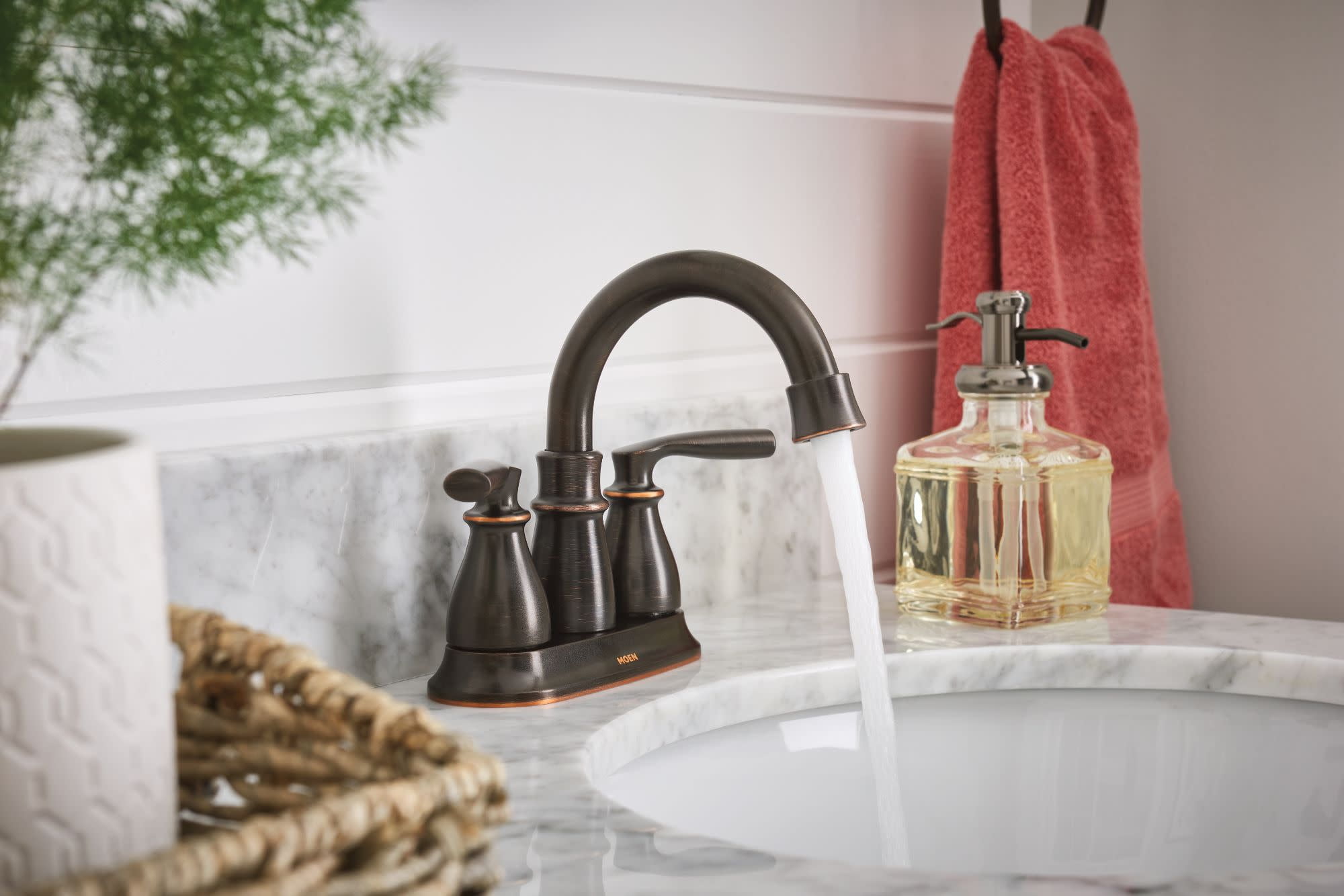 Moen Hilliard Two-Handle High Arc Bathroom Faucet