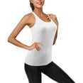 thumbnail image 2 of ZOHIUM Women Tops Womens Compression Base Layer Tank Top Athletic Shirt Clothes White Shirt Women's Women's Tops Summer (White,XXL), 2 of 5