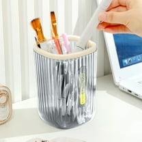 AuroraX Clear Small Trash Can with Removable Liner Ring 1.5L Translucent Wastebasket Art Deco Round Plastic Trash Bin