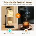 thumbnail image 7 of DAYBETTER Candle Warmer Lamp,Glass Electric Candle Lamp with 2*50W GU10 Bulbs,Adjustable Height Dimmable Gifts Lamp for Mom Girlfriend Home Decor, 7 of 7