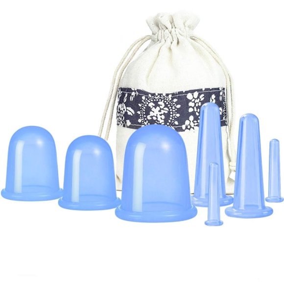 Silicone cupping 7-piece vacuum silicone cupping health cup massage