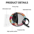 thumbnail image 4 of Alpaca 2pcs PU Leather Round Bag Tags with Privacy Cover and Name ID Tag - Suitcase Tags for Travel Luggage, Handbags, Backpacks, School Bags, 4 of 6