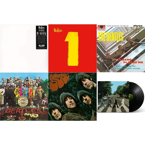Beatles (The White Album) (2 LP) & 1 (2015 Reissue) & Please Please Me & Sgt. Pepper's Lonely Hearts Club Band (2017 Stereo Mix/180G/Original Stencils) & Rubber Soul & Abbey Road Anniversary