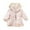 White, variant on AUNVITO 2025 Trendy Children's Spring Long Sleeved Hooded Elastic Waist With Velvet Coat Colorful Cool Zipper Jacket Top