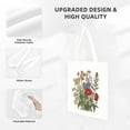 thumbnail image 4 of COMIO  Canvas Tote Bag Flowers Bible Shopping Bag Christian Gift Floral Tote Aesthetic Reusable Grocery Religious Bag, 4 of 5