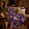 thumbnail image 3 of Charming Floral Songbird Garden Watercolor, Festive Holiday Scene, Warm Flannel Blanket for Living Room and Reading Nook, Art Lovers Friendship Gift, Festive Home Decor, 3 of 9