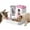 Pink, variant on Gravity Cat Feeder and Water Dispenser, 2 in 1 Automatic Cat Feeder, Large Capacity Self Feeding for Small Medium Dog Puppy Kitten (Pink)
