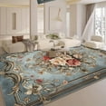 thumbnail image 6 of IsecretJoy Large Area Rugs for Living Room Carpet, 8x10 Machine Washable Floral Bedroom Rug, Low Pile Soft Print Carpet, No Slip Indoor Carpet for Home Decor, 6 of 7