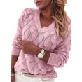 thumbnail image 1 of Diconna Pull Femme à Manches Longues et Col Rond en Tricot, 1 of 5