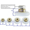 thumbnail image 6 of SagaSave 1/4/8pcs Shower Door Rollers Wheels Suitable for Bathroom Kitchen Door Furnitures Pulleys/Runners/Wheels 19mm-27mm, 6 of 7
