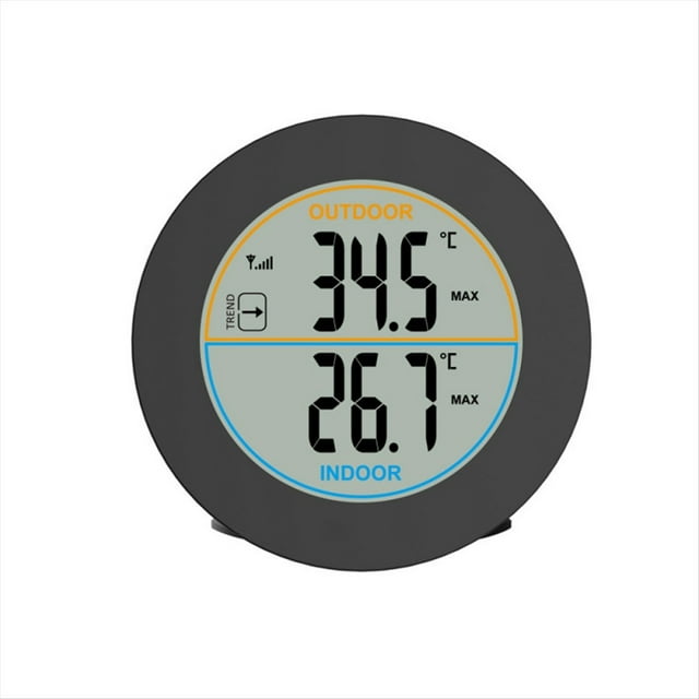 Termómetro Inalámbrico con Pantalla LCD, Monitor de Temperatura Interior, Montaje en Pared, Medidor de Registro Digital, Sensor Conmutable en °C/°F.