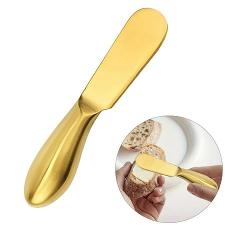 

BAETEUY 1/2/4Pcs Stainless Steel Cheese Butter Spreader Cutter Easy to Clean Golden Cheese Spreading Cutter Better Butter Spatter Multi-Purpose Cutting Tool for Kitchen