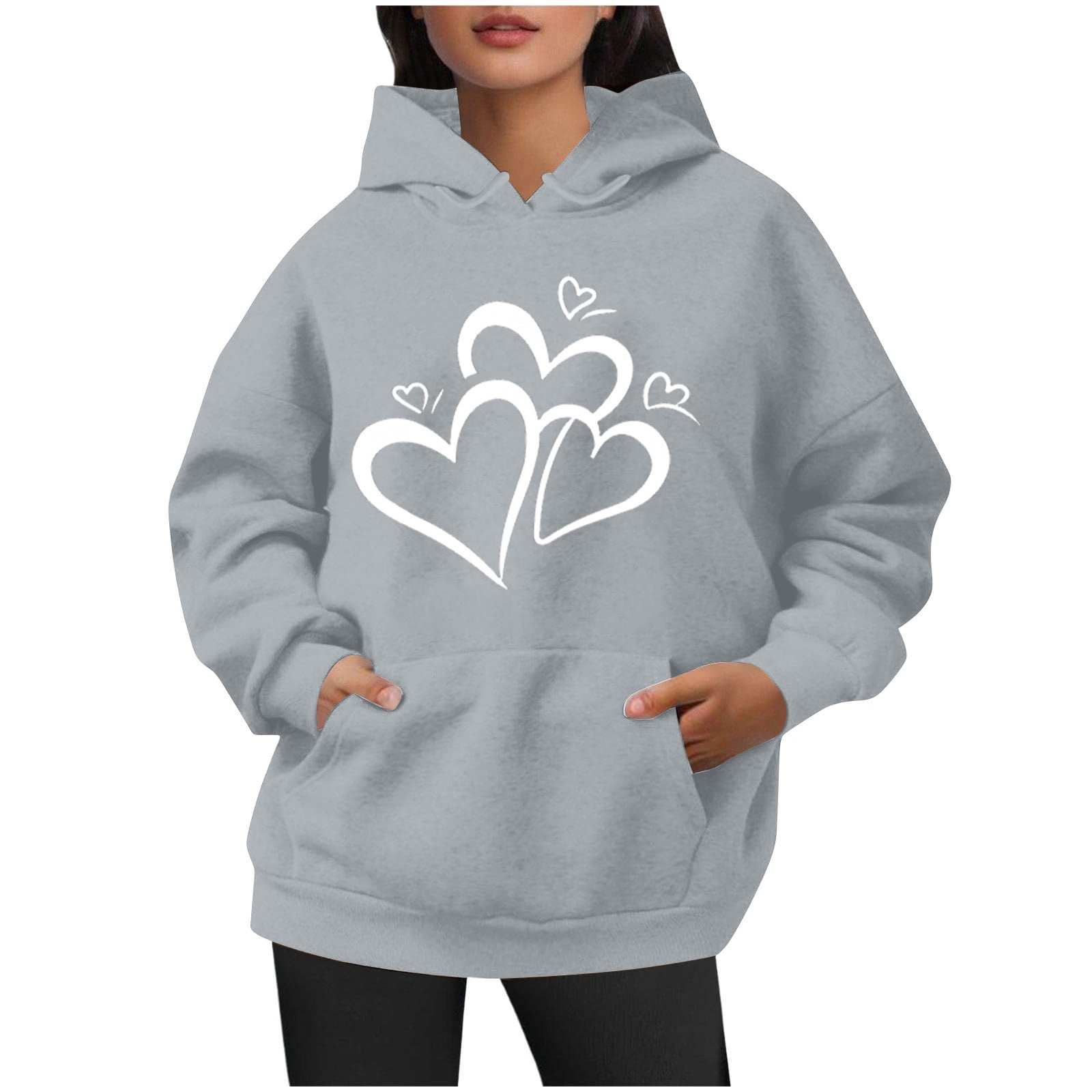 *p(R)ojectR® Heart P Hoodie S DDAPJ pyju Oversized Hoodies for Women 2024 Christmas Hooded