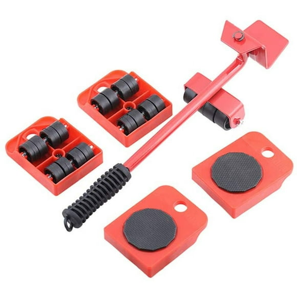 shiyou-Furniture Lifter and 4 pcs 3.9"x3.15" Furniture Slides Kit, Furniture Move Roller Tools Max Up for 150KG/331LBS 360 Degree Rotatable Pads, Easily Redesign and Rearrange Living Space Sofa Easy