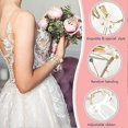 thumbnail image 2 of 4 Pcs Wrist Corsage Bracelets Rhinestone Wristlet Band White Prom Flower Bride Bridesmaid Wedding Wristbands for Engagement Party Ceremony Anniversary, 2 of 5