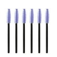 thumbnail image 2 of Vogacara 50 piezas cepillo de pestañas desechables varitas de nailon para rímel aplicador portátil cepillos de cejas Stick Styling negro luz púrpura Type3 NO3 Vogacara CE011828-11B, 2 of 6