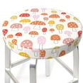 thumbnail image 3 of Kll Cute Cartoon Mushrooms Round Bar Chair Cushion Cover 12 Inch,Bar Stool Protector With Elastic, Soft Washable, 3 of 7