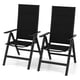 thumbnail image 1 of Costway Juego De 2 Sillas Plegables, Sillas Livianas Para Exteriores Con Respaldo Alto Ajustable En 7 Posiciones, Reposabrazos, Sillas Reclinables Portátiles Para Jardín, Porche, Piscina, Patio, 1 of 4