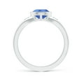 thumbnail image 2 of ANGARA Natural Bezel-Set Pear-Shaped 1.95 ct Tanzanite Ring with Diamonds in 14K White Gold for Women (Size-10x7mm) | December Birthstone, Anniversary, Jewelry Gift for Women | Natural Tanzanite Ring, 2 of 10