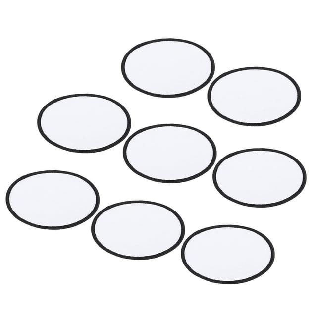 Uxcell 8pcs Sublimation Patch Blank 8cm/3.15" Fabric Iron-on Blank Heat Transfer Repair Patch DIY Crafts White