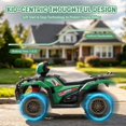 thumbnail image 5 of 24V Kids Ride On ATV Toy, Electric 4 Wheeler Ride on Car for Toddlers Ages 2-4, Dual 55W Motors, 3.11 MPH Max Speed, Bluetooth Music, LED Lights, Spring Suspension, Storage Racks, Green, 5 of 8