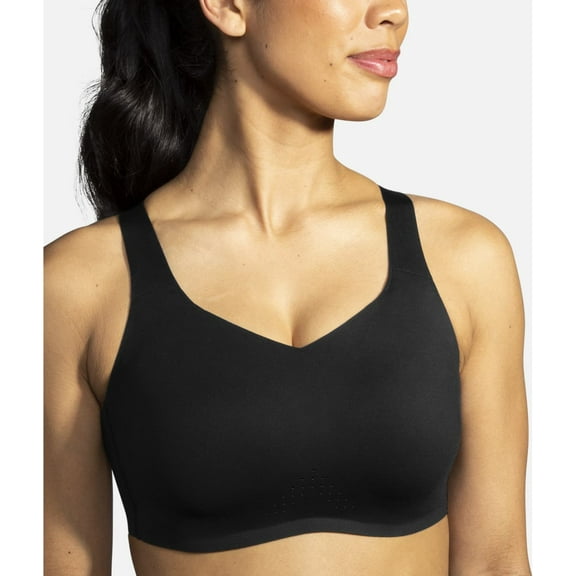 Brooks Women's Underwire Sports Bra for High Impact Running, Workouts & Sports with Maximum Support - Black - 34 D