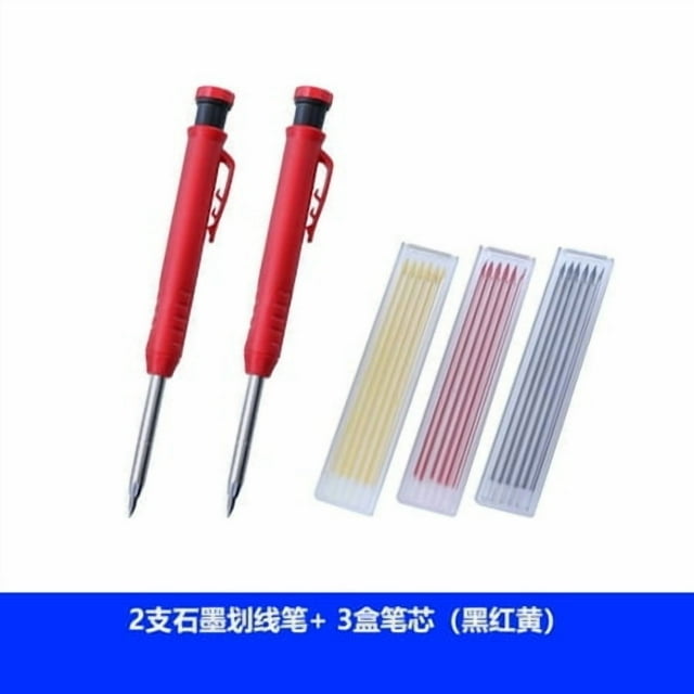 12 Pieces 2.8 mm Pencil Refills Hole Mechanical Construction Pencils Replacement Deep Hole Mechanical Construction Pen Lead Woodworking Marking Drawing Type 4