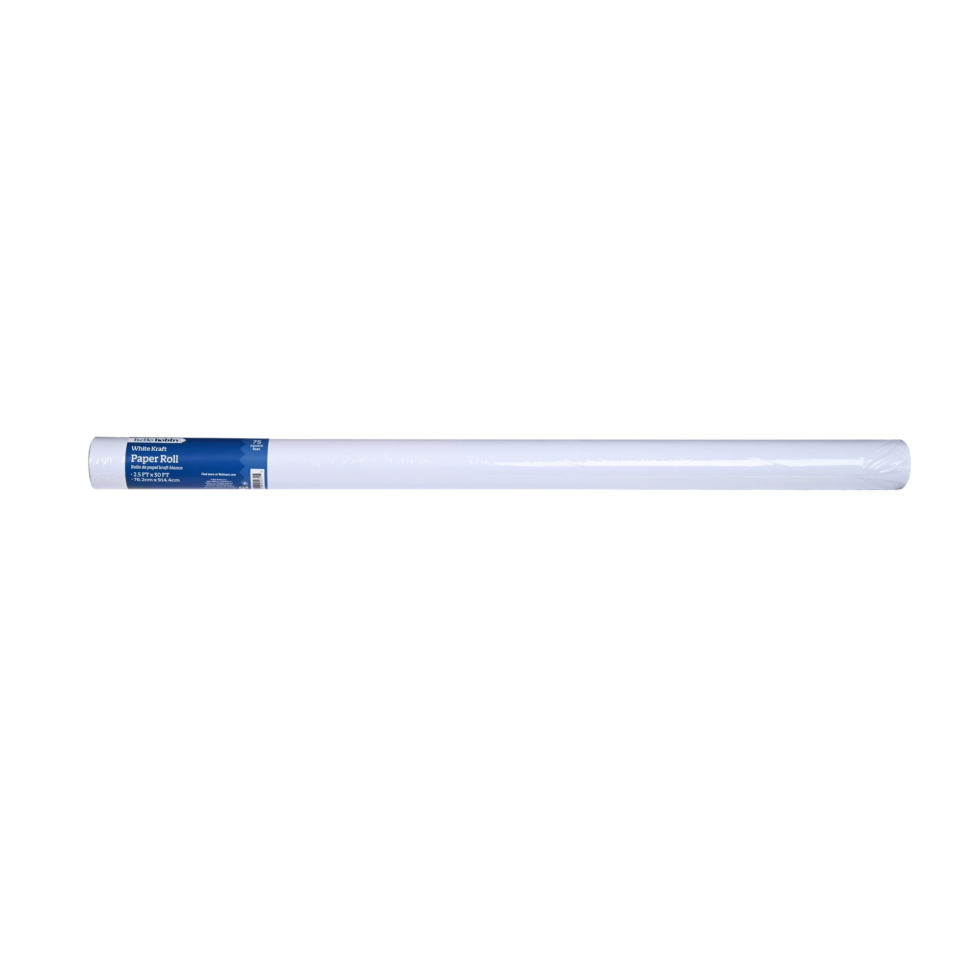 Hello Hobby Kraft White Paper Roll, 2.5 ft x 30 ft