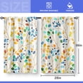thumbnail image 4 of Colorful Leaves Kitchen Curtains - Floral Spring Botanical Tier Cafe Curtains Farmhouse Country Small Window Curtains for Bathroom Living RV Rod Pocket Window Drapes 36 Inch 2 Panels Set 28 "x36", 4 of 5