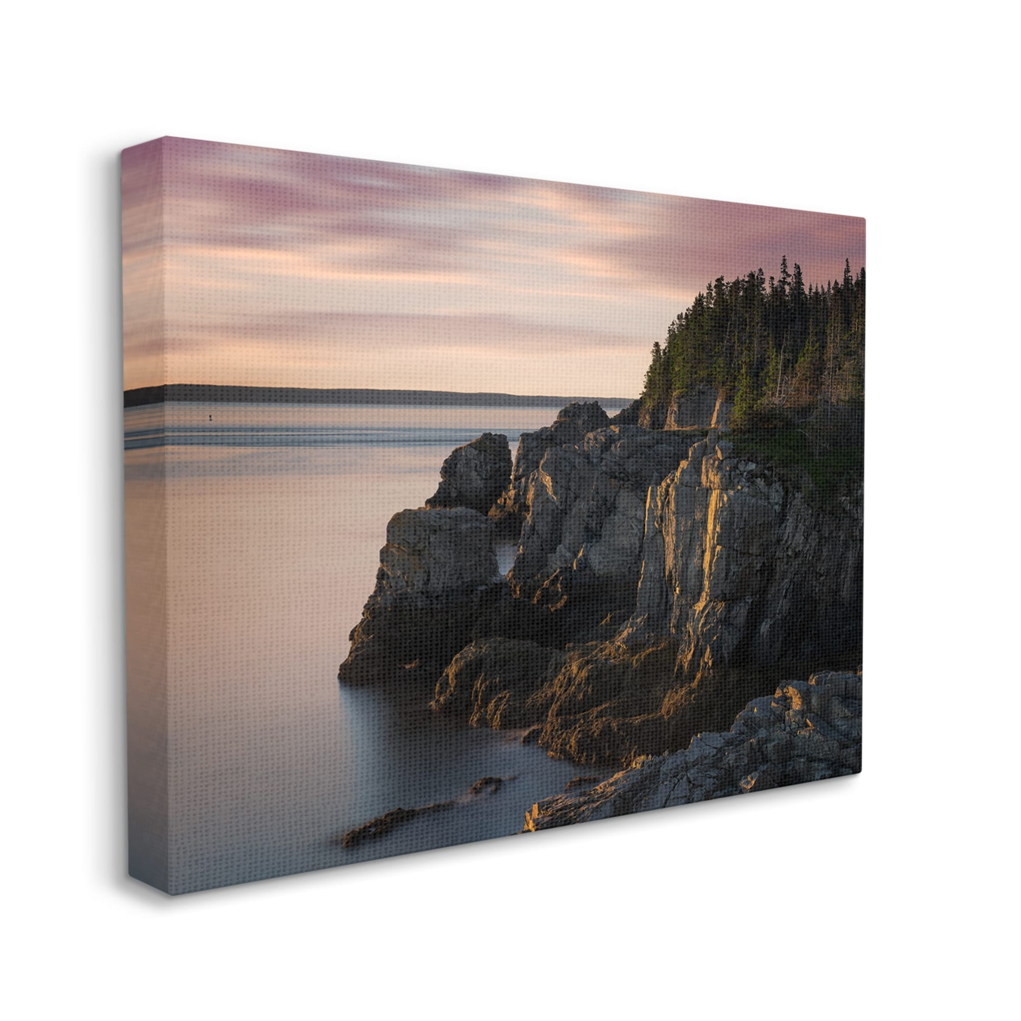 Stupell Rocky Cliff Seaside Nature Landscape Photography Gallery Wrapped Canvas Print Wall Art